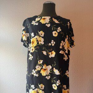 Forever 21+ WMNS Woven Dress Black/Yellow SIZE: 0X